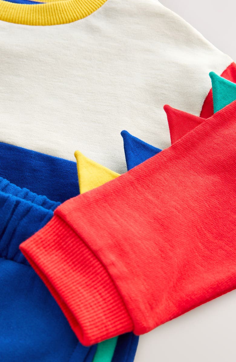 NEXT Kids' Colorblock Dinosaur Sweatshirt & Joggers Set, Alternate, color, Multi