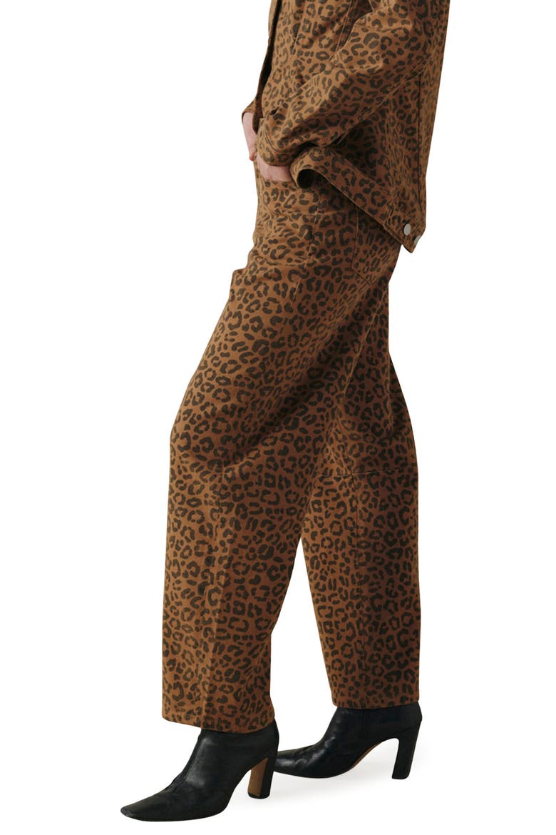 BNA Soft Curve Barrel Twill Pants, Alternate, color, LEOPARD