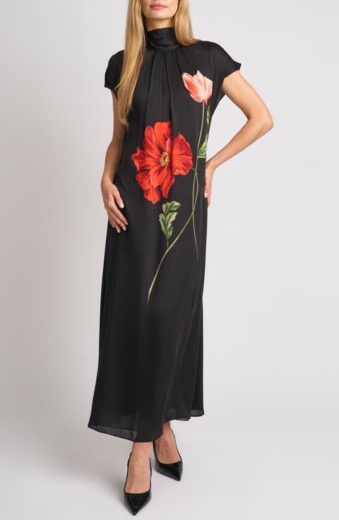 Lucille Floral Sheath Midi Dress