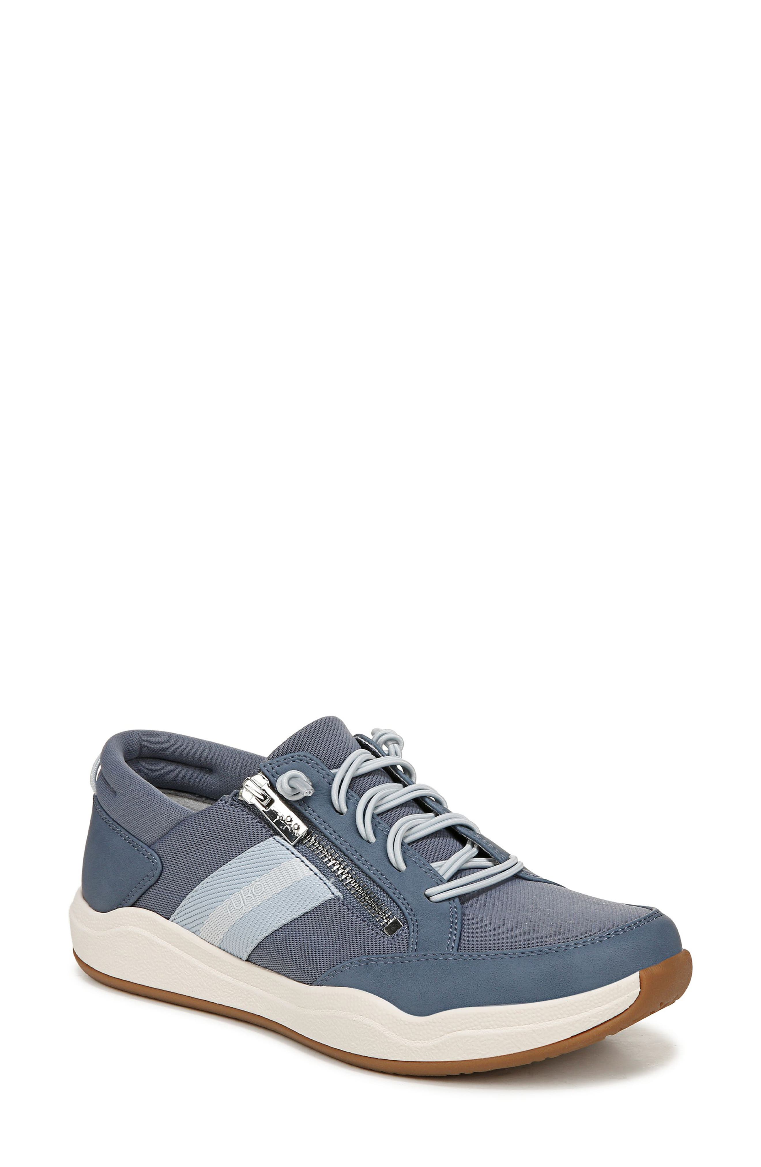 Rykä Carefree Zip Walking Sneaker, Main, color, Stone Blue