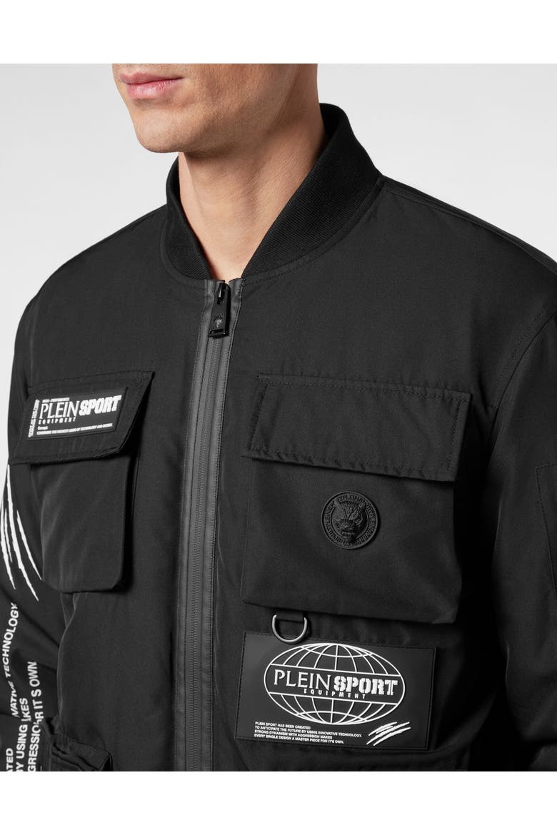 Nylon Bomber Men, Alternate, color, black