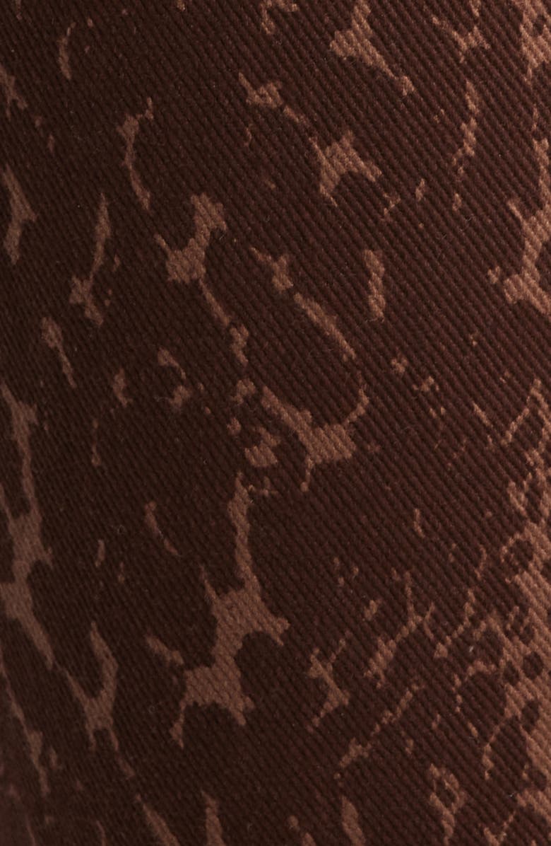 CITY BLUES Snakeskin Print Ankle Skinny Jeans, Alternate, color, Brown