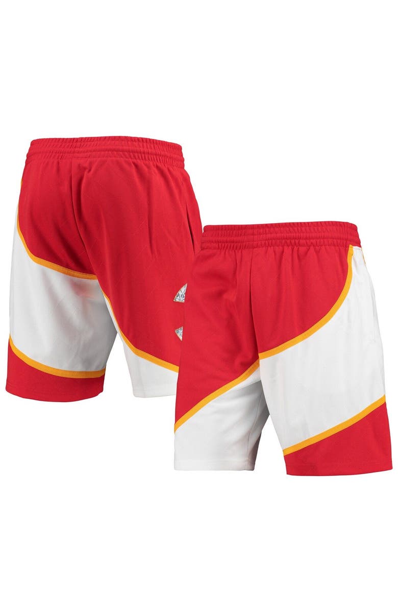 Mitchell & Ness Men's Mitchell & Ness Red Atlanta Hawks 1986 Hardwood Classics 75th Anniversary Swingman Shorts, Main, color, Red