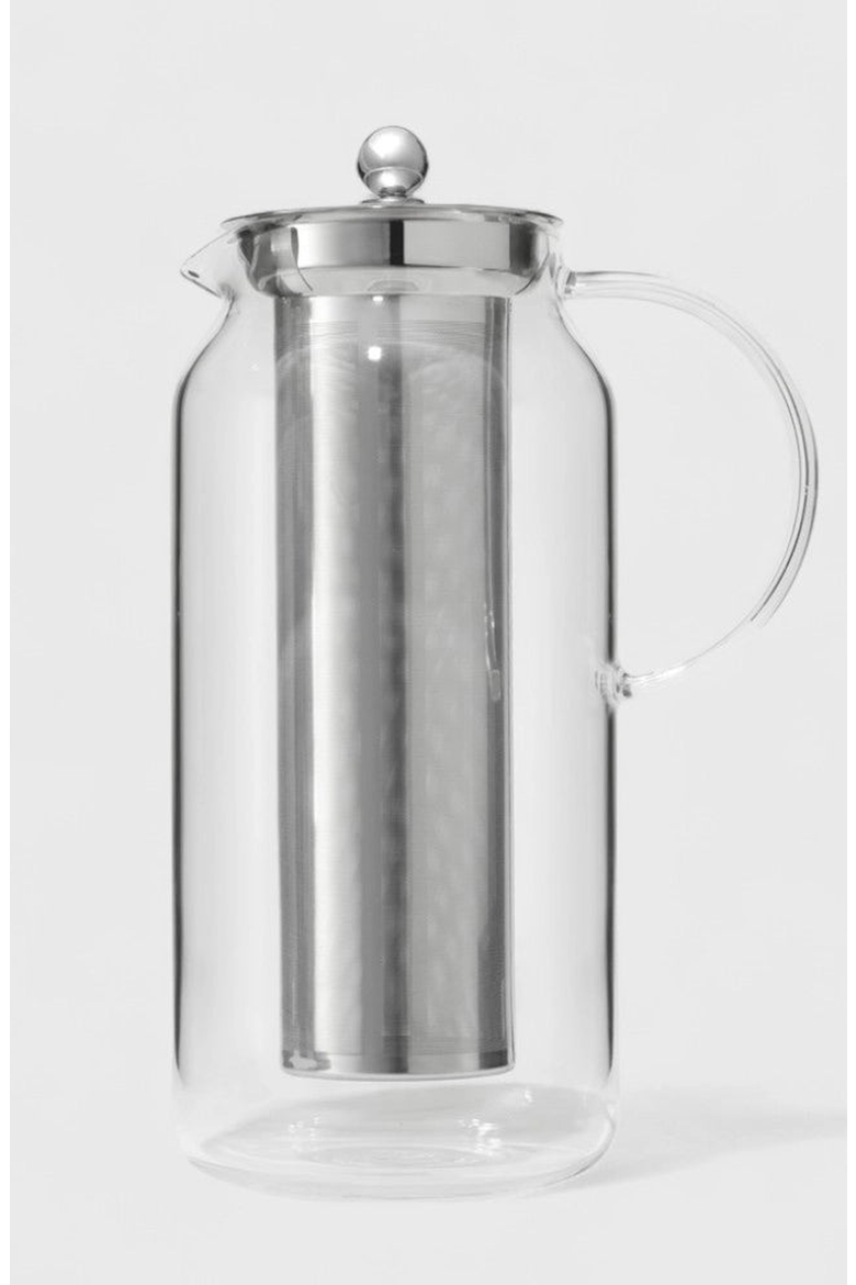 Tea & Water Glass Pitcher with Infuser, Main, color, Clear Glass