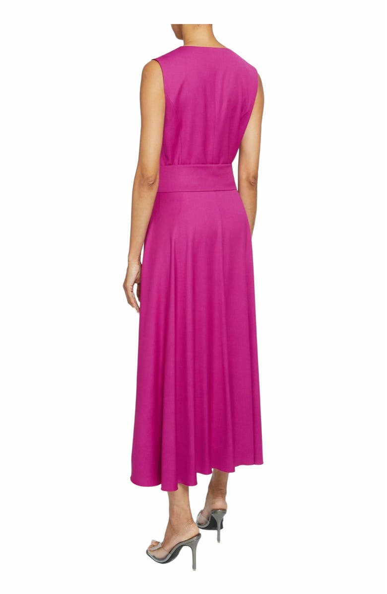 Santorelli MADISON Sleeveless Hi-Lo Midi Dress with Front Zipper, Alternate, color, Magenta