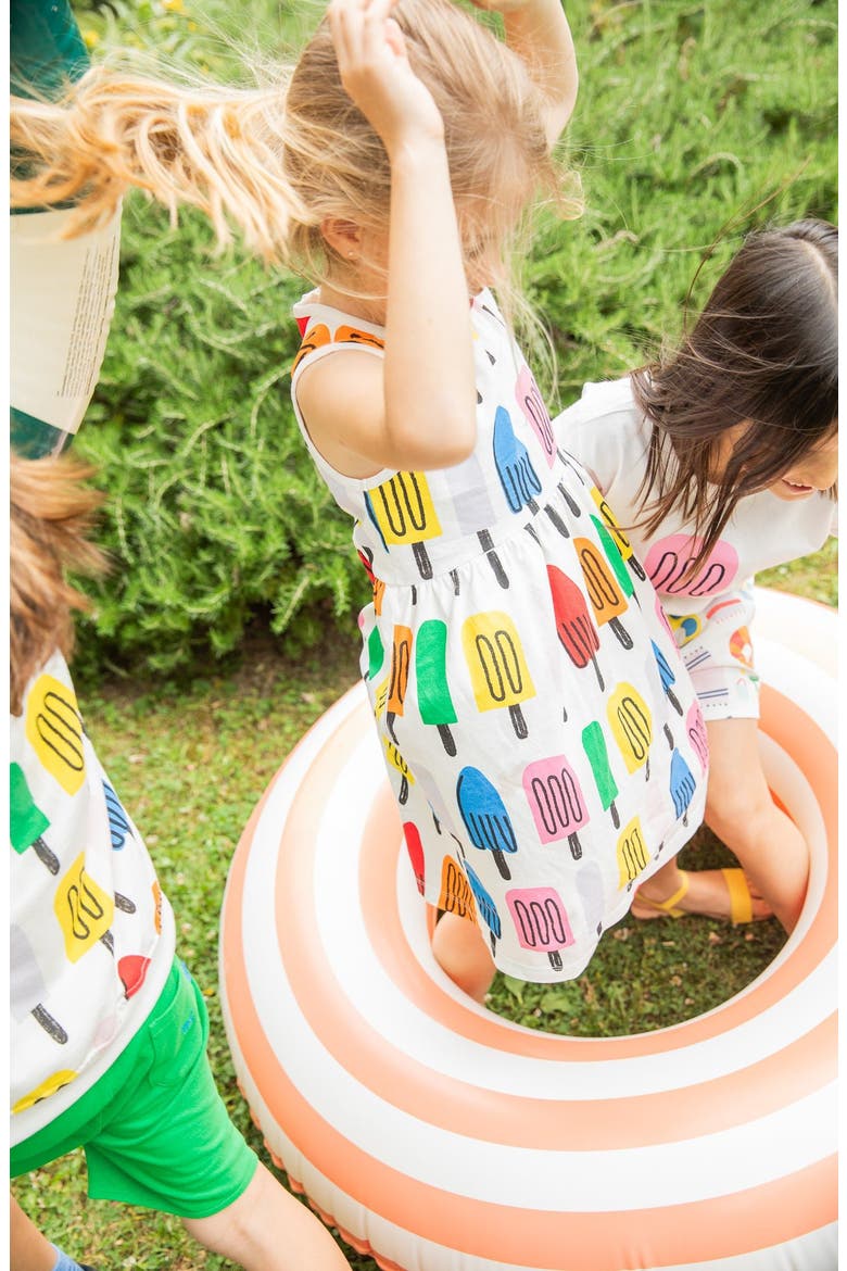 Kids' Ice Pops Recycled & Organic Cotton Sundress, Alternate, color, NATURAL/ SUMMER