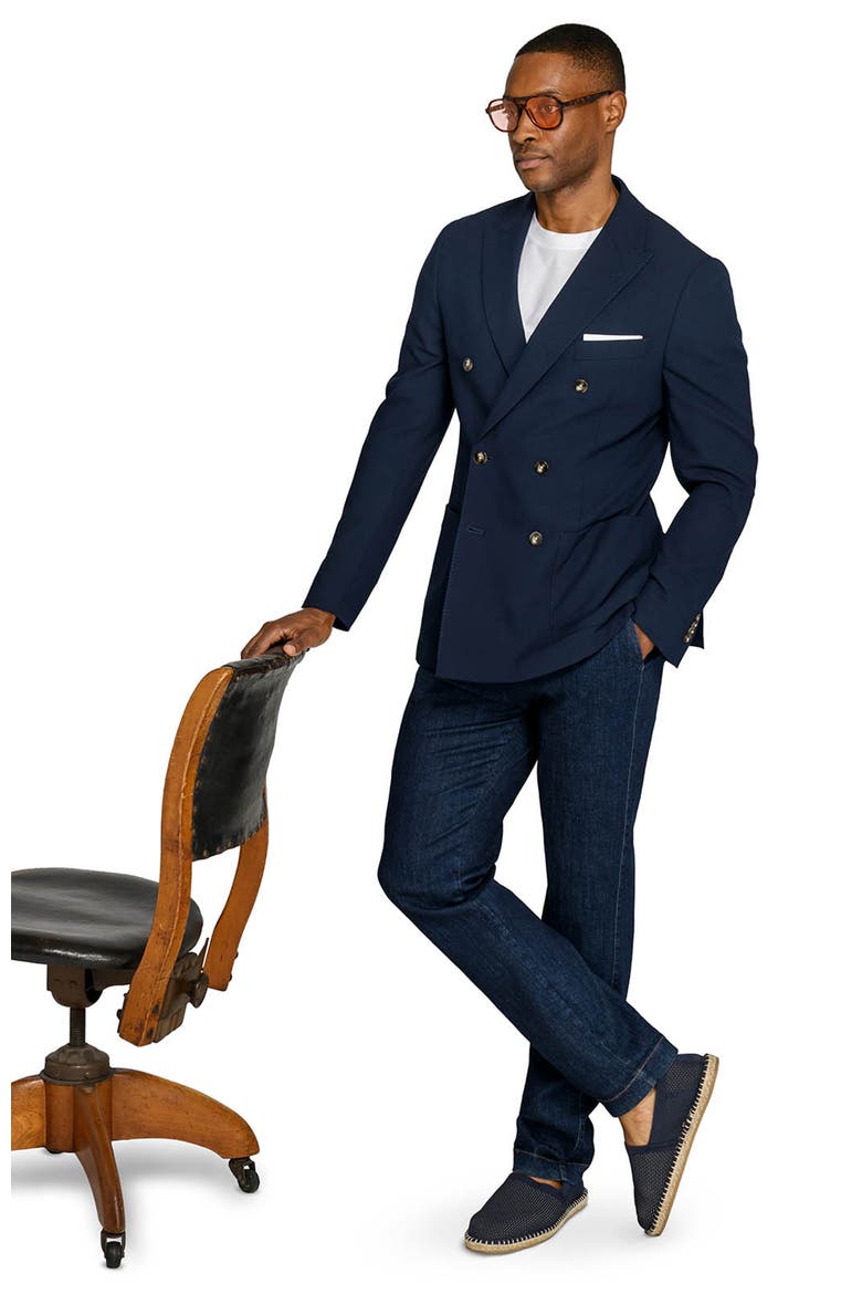 Montrose Double Breasted Blazer, Alternate, color, NAVY