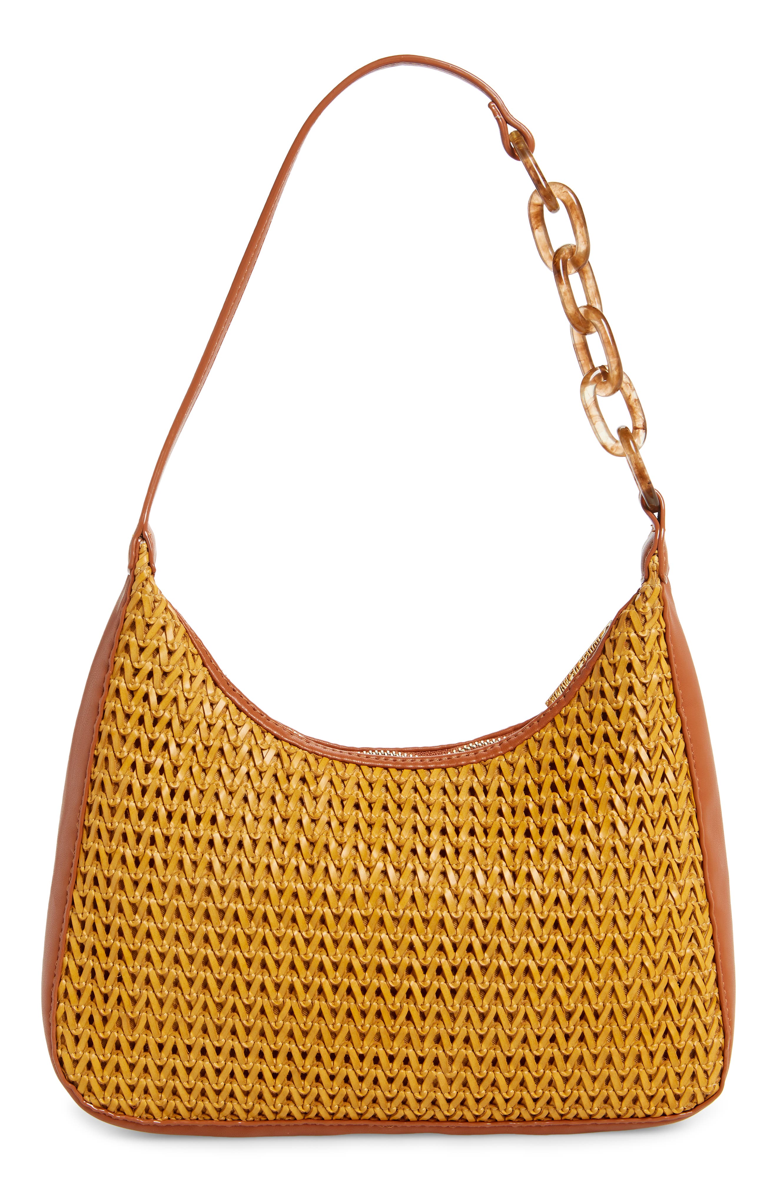 Newbie Vegan Leather Hobo, Alternate, color, TAN WOVEN