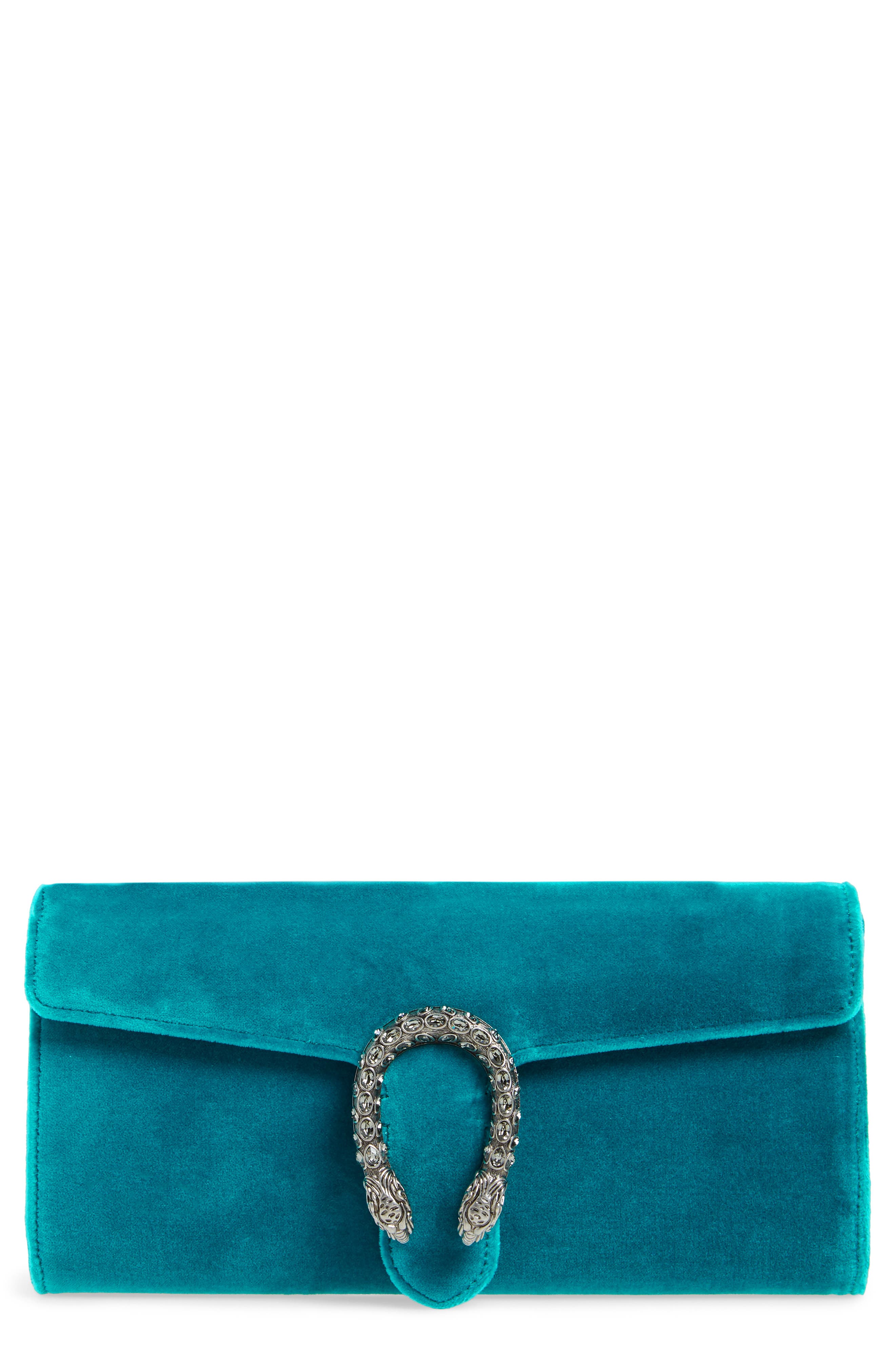 Dionysus Velvet Clutch, Main, color, PIVONE/BLK DIAMOND