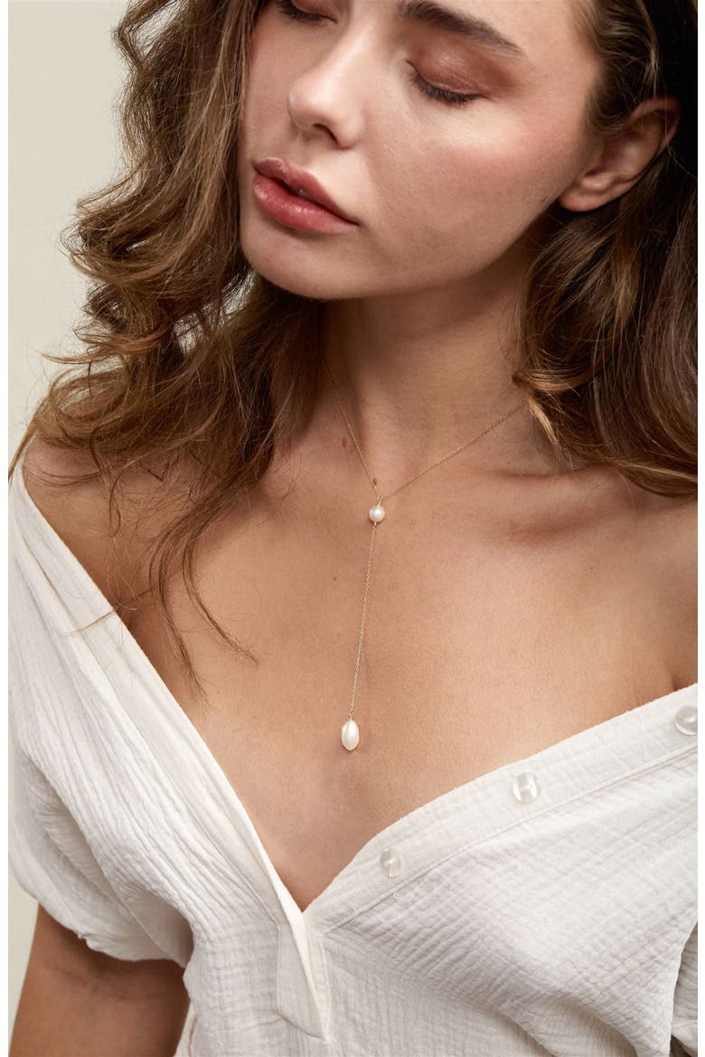 Penny Freshwater Pearl Y-Necklace, Alternate, color, GOLD