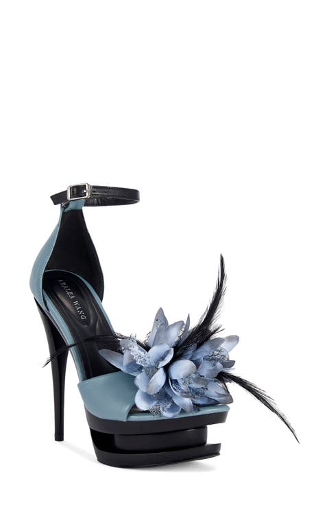 Velvetine Floral Platform Sandal