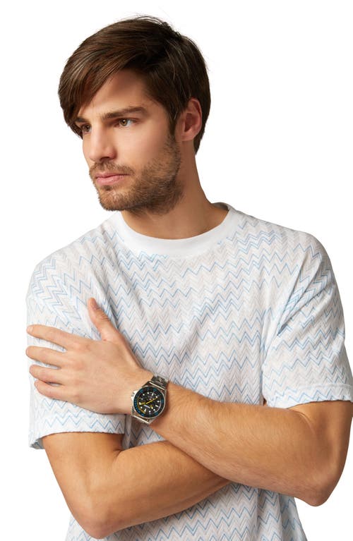 Missoni Men's Swiss Gmt Stainless Steel Bracelet Watch 43mm In Stainless Steel
