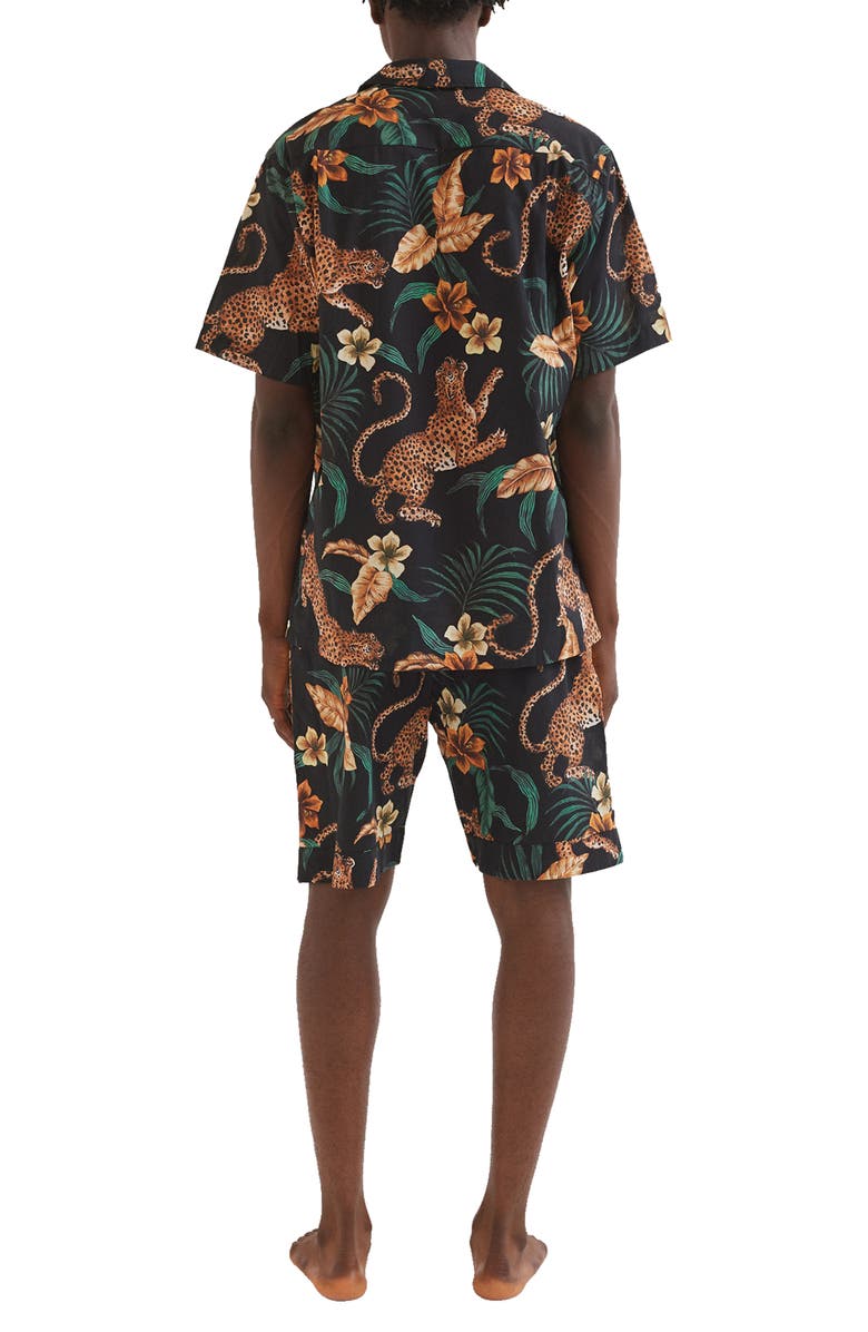 Desmond & Dempsey Cuban Print Cotton Short Pajamas, Alternate, color, 