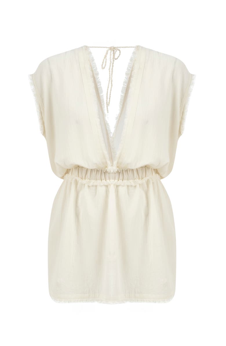 Labeca London Daphne Mini Cotton Dress, Alternate, color, Ecru