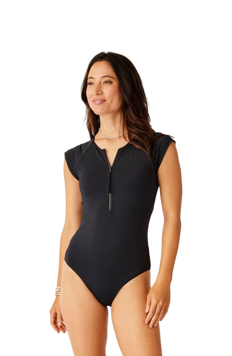 Carve Designs All Day One Piece Tall, Main, color, Black