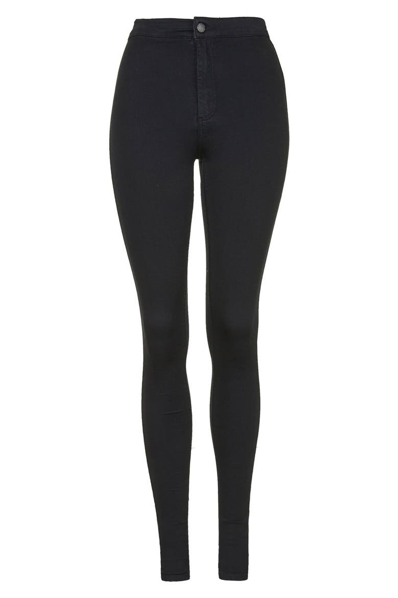 Joni High Waist Ankle Skinny Jeans, Alternate, color, BLACK