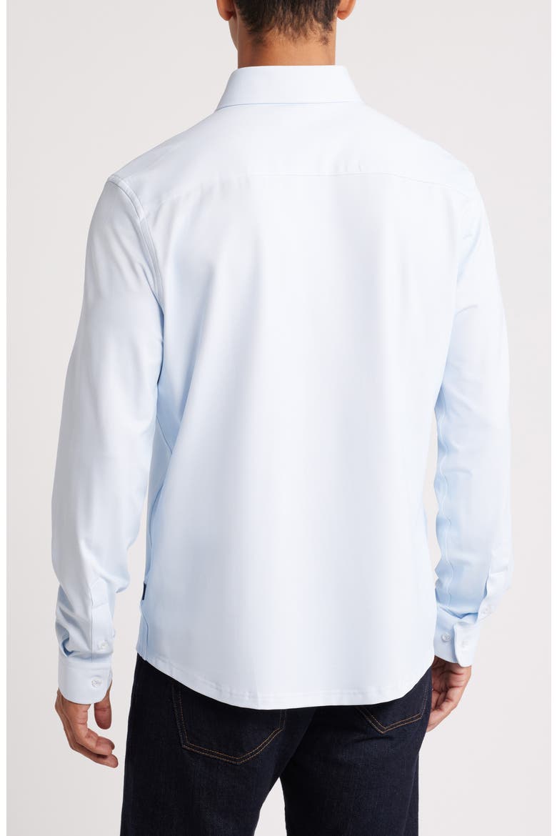 Techno Stretch Solid Performance Button-Up Shirt, Alternate, color, LT. BLUE