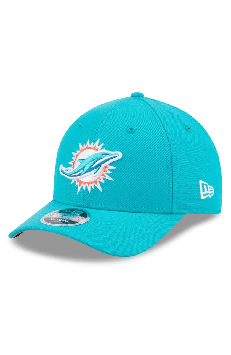 New Era Men's New Era  Aqua Miami Dolphins Spain Side Patch 9FORTY M-Crown Adjustable Hat, Alternate, color, Aqua