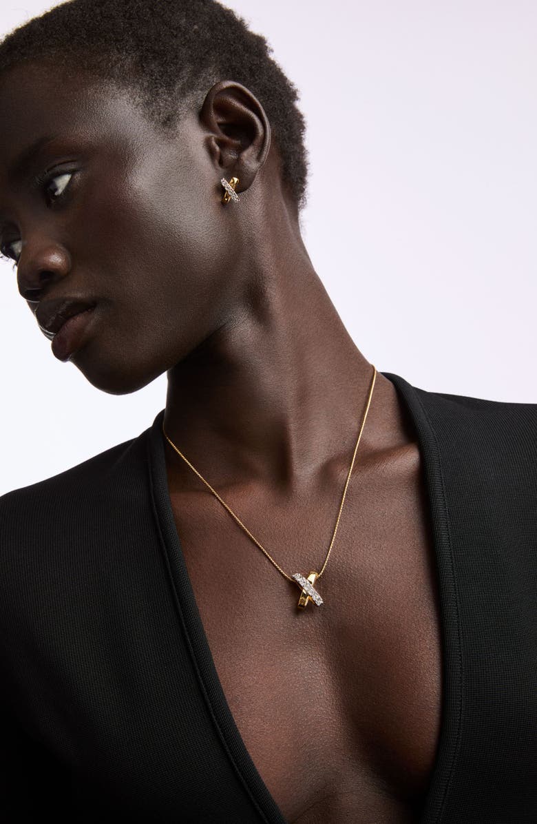 Susan Caplan 1990s Vintage Nina Ricci Criss-Cross Necklace, Alternate, color, Criss-Cross