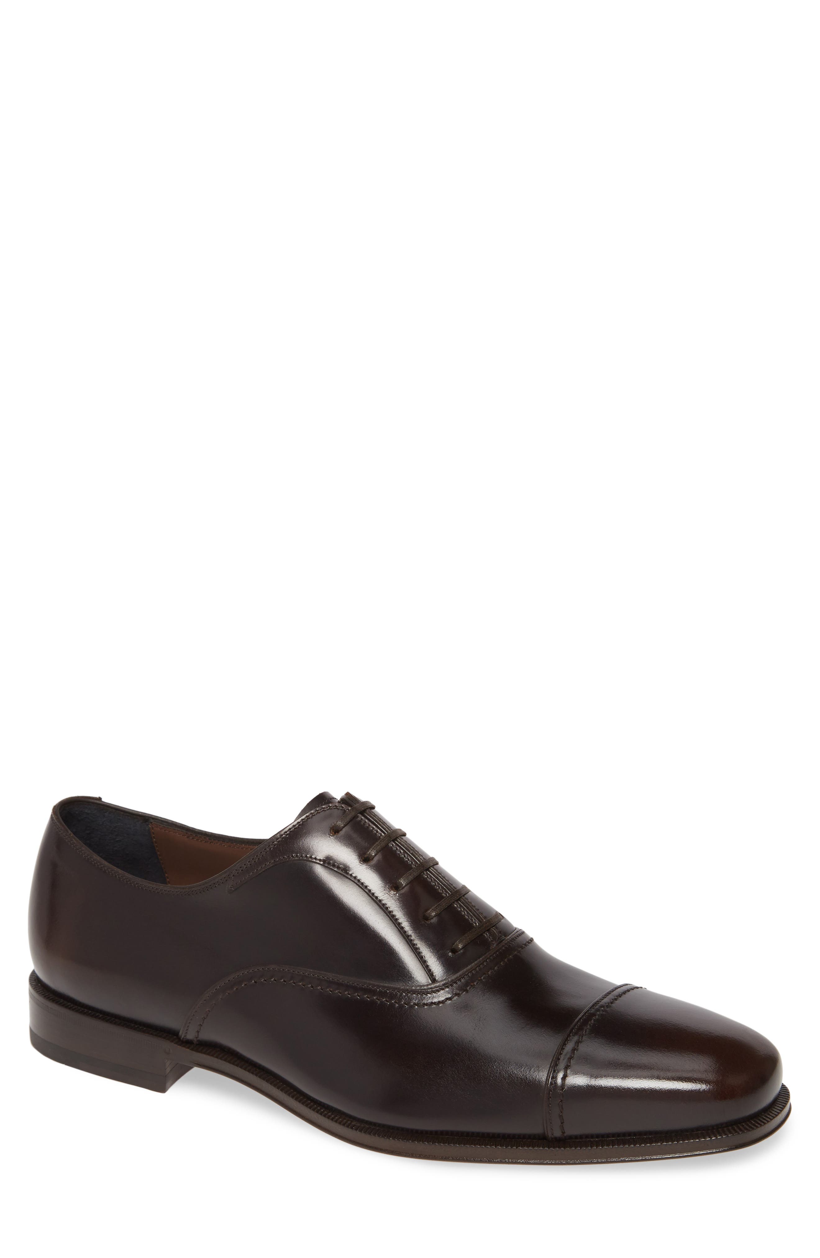 Salvatore Ferragamo Cap Toe Oxford, Main, color, HICKORY