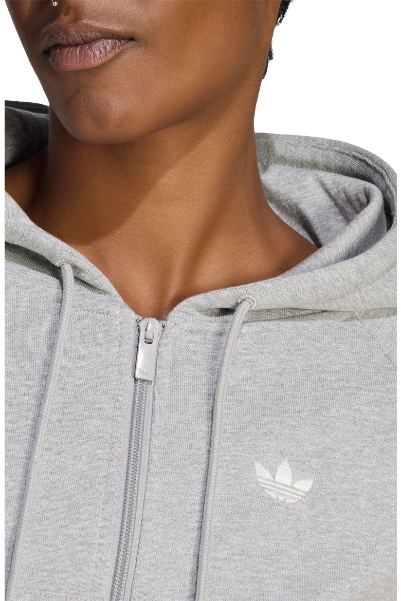 GFX Zip Crop Track Jacket, Alternate, color, GREYHEATHER