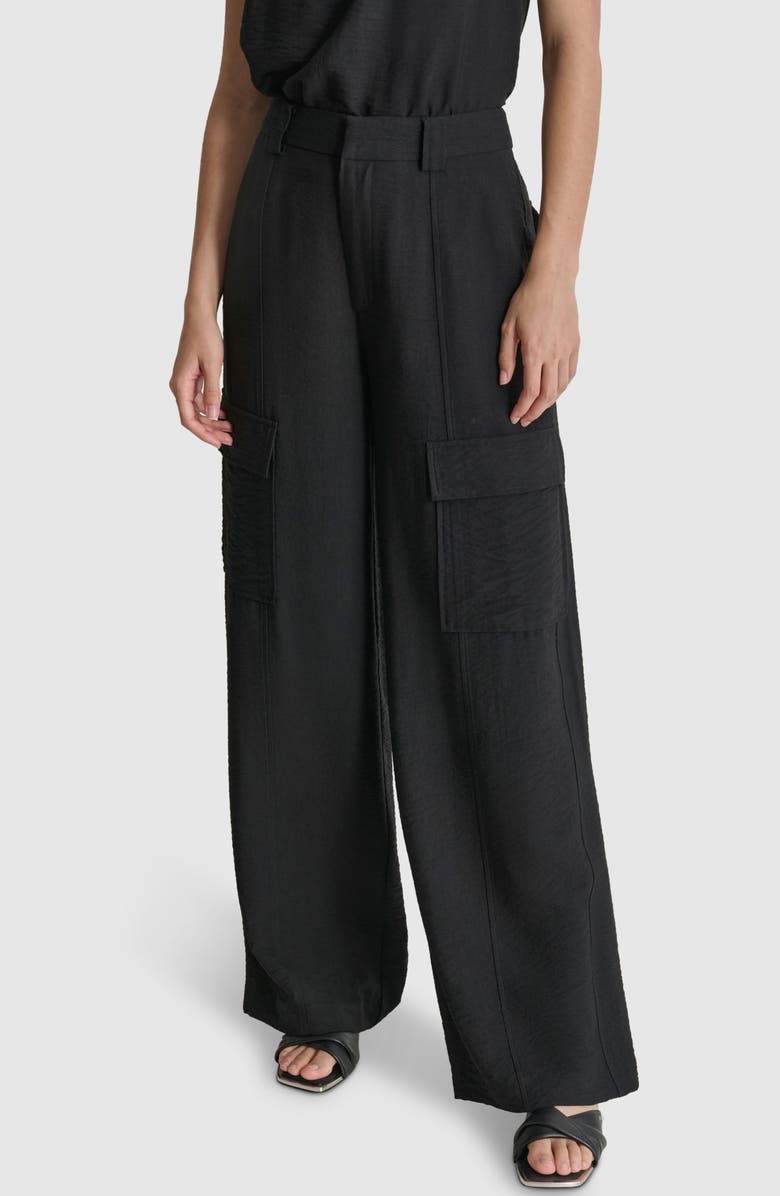 DKNY Crinkle Cargo Pants, Main, color, 