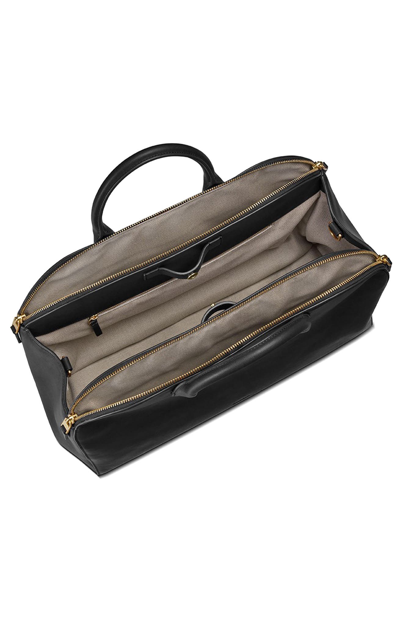 Shinola Bixby Leather Work Laptop Satchel, Alternate, color, Black