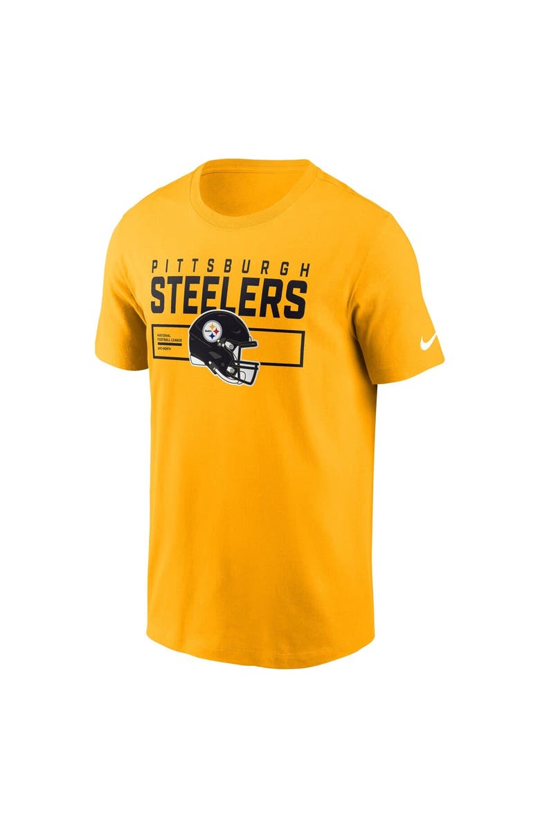 Nike Men's Nike Gold Pittsburgh Steelers Primetime Helmet Essential T-Shirt, Alternate, color, Gold