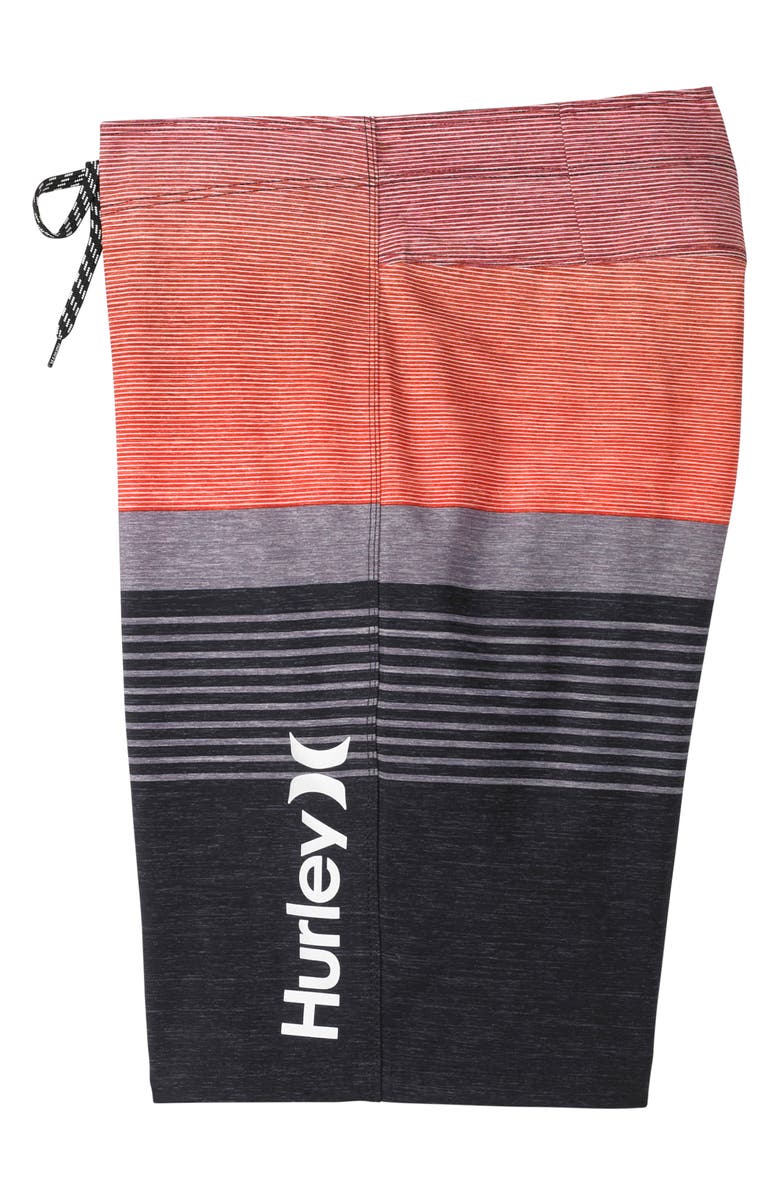 Hurley Epic Ombré Stripe Swim Trunks, Alternate, color, 