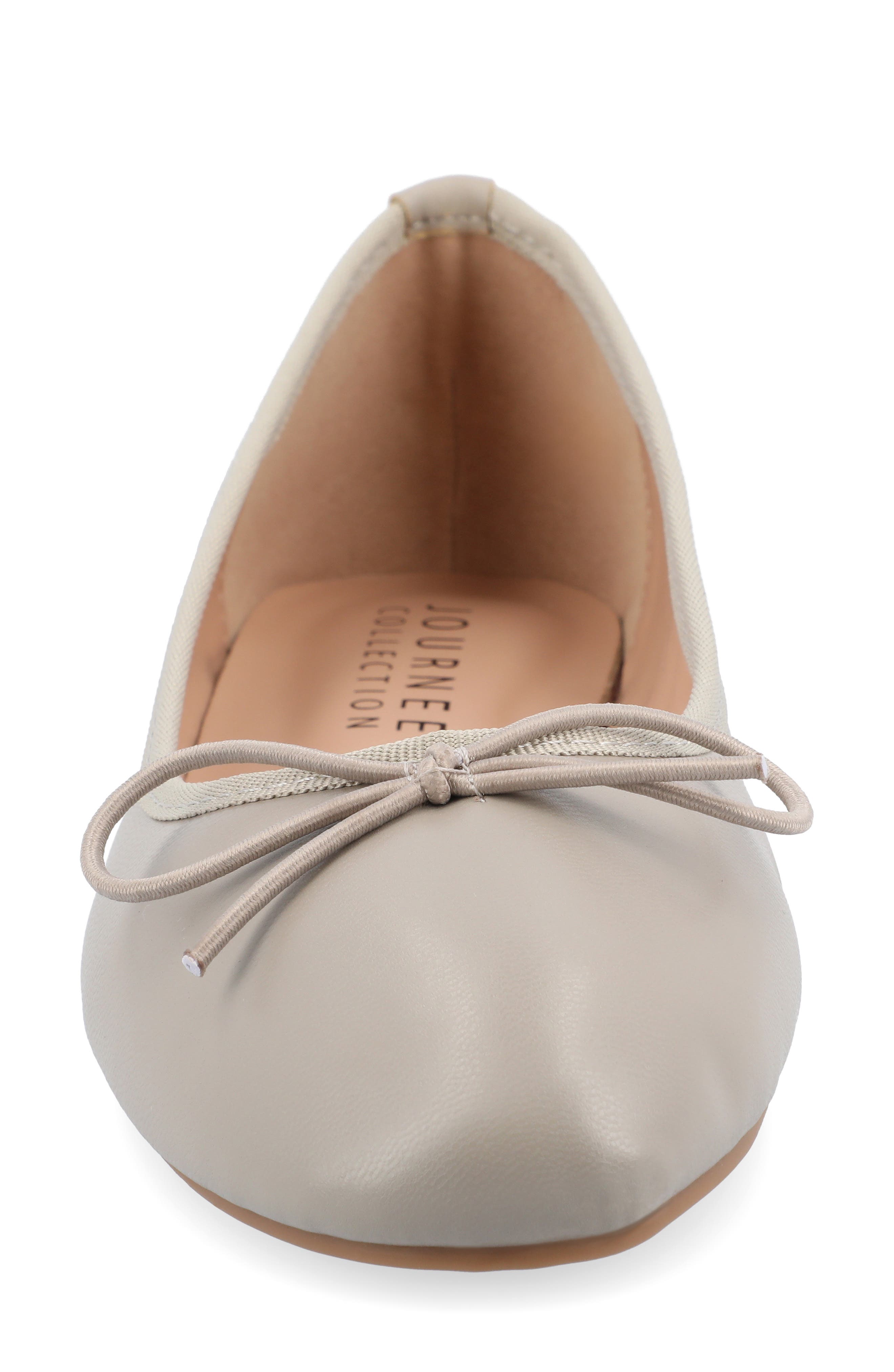 Journee Collection JOURNEE Vika Bow Flat, Alternate, color, Grey