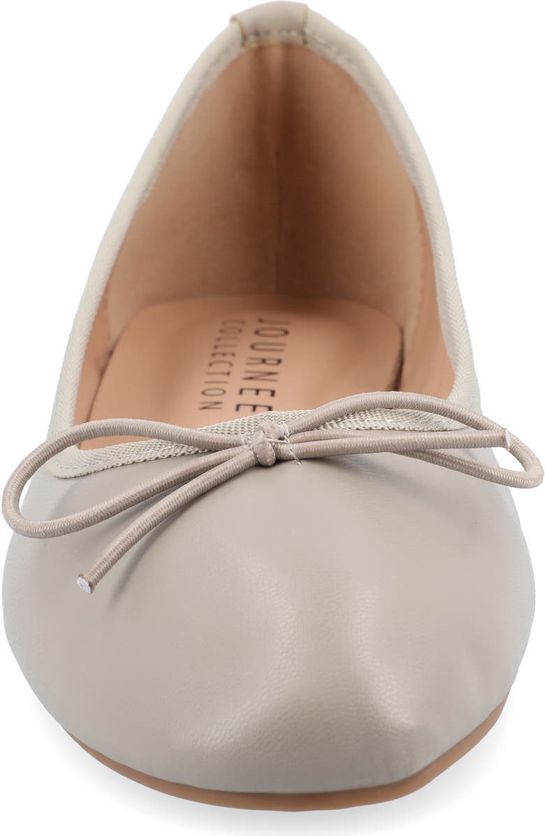 Journee Collection JOURNEE Vika Bow Flat, Alternate, color, Grey
