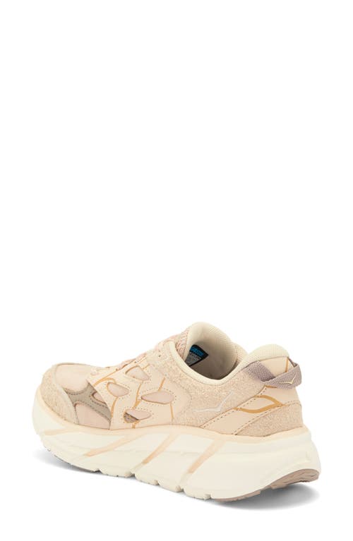 Hoka Elite Terrain System Clifton L Sneaker In Oak/sand/alabaster