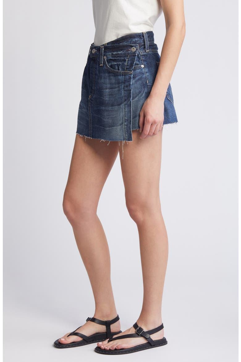 Ira Denim Miniskirt, Alternate, color, ACROPOLIS