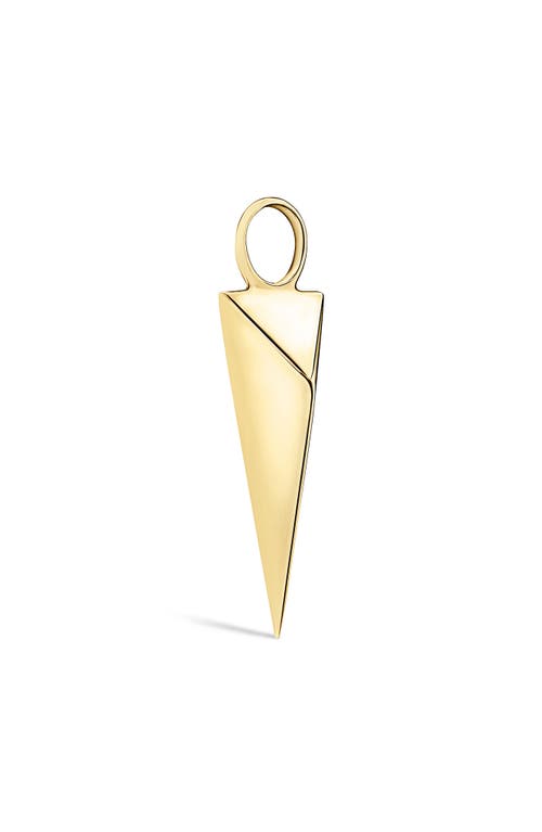 Maria Tash Faceted Long Spike Charm In Yellow Gold