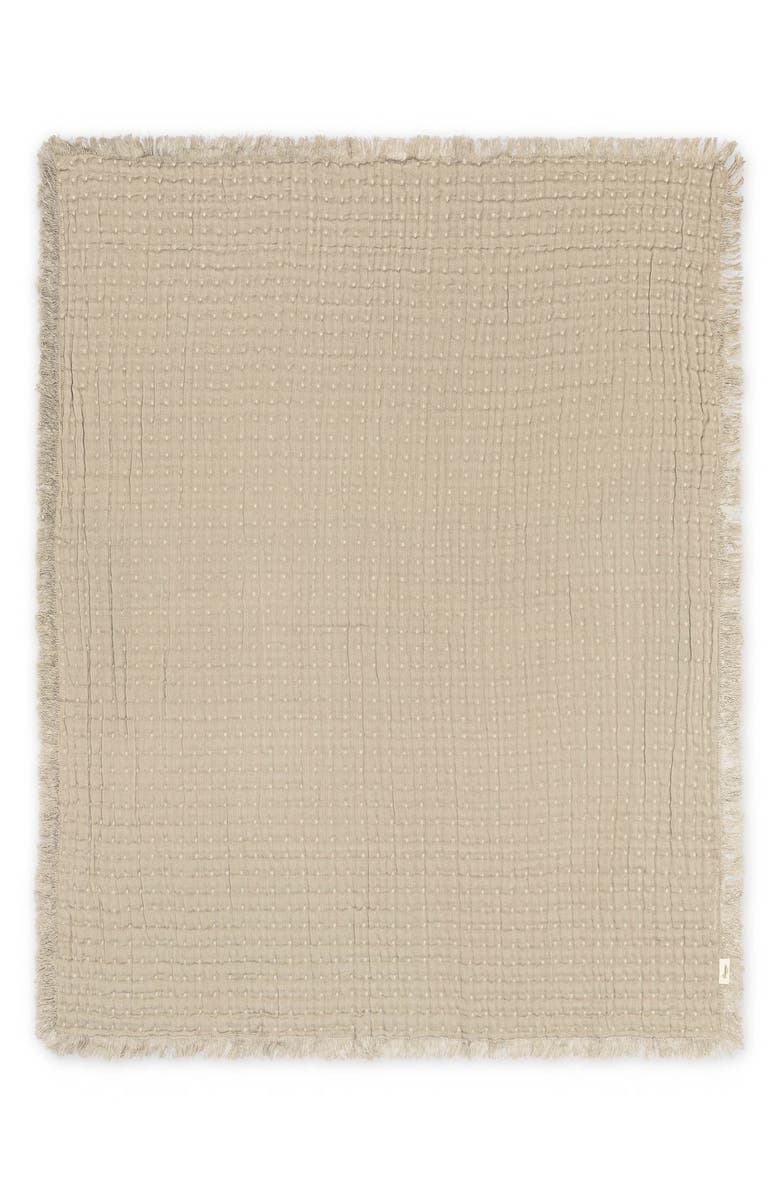 CRANE BABY Ombré Cotton Muslin Blanket, Main, color, Green