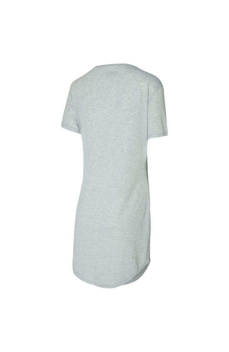 CONCEPTS SPORT Women's Concepts Sport Gray Green Bay Packers Petition Knit Notch Neck Nightshirt, Alternate, color, 