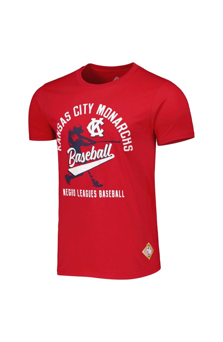 STITCHES Men's Stitches Red Kansas City Monarchs Soft Style T-Shirt, Alternate, color, Red