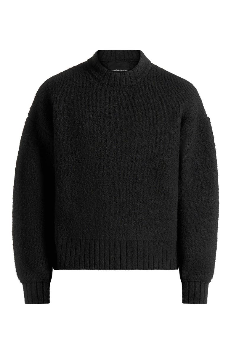 Manière De Voir Brushed Wool Knit Jumper, Alternate, color, Black