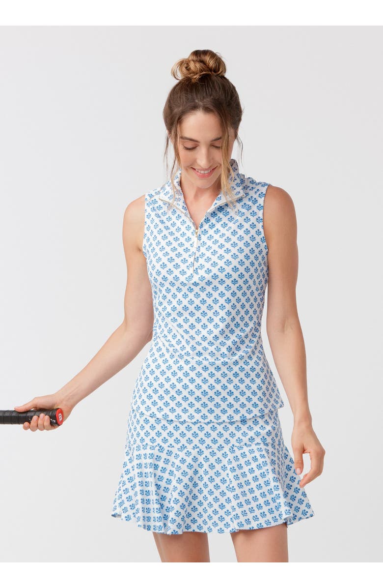 Cabana Life 1/4 Zip Sleeveless Sport Top, Alternate, color, Harbor