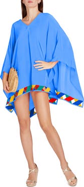 VALIMARE Bandage Hem Chiffon Cover-up Poncho