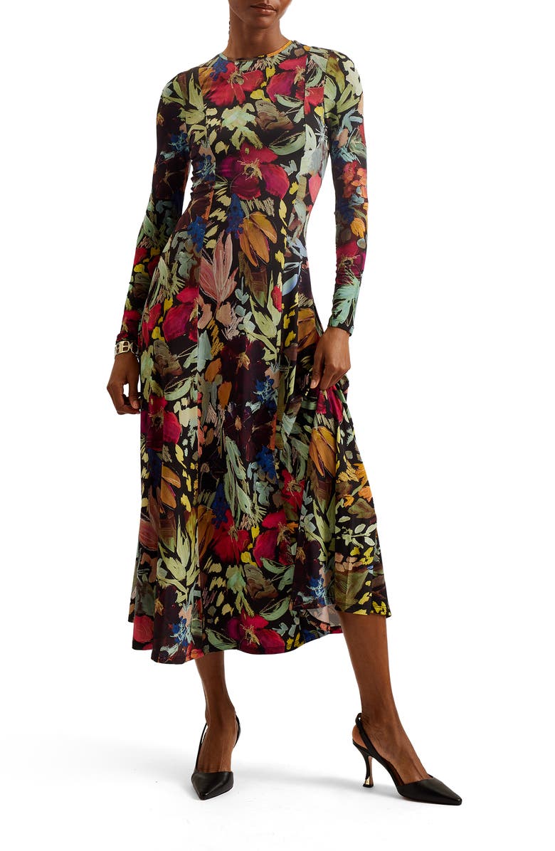Ted Baker London Alexann Floral Long Sleeve Dress | Nordstrom