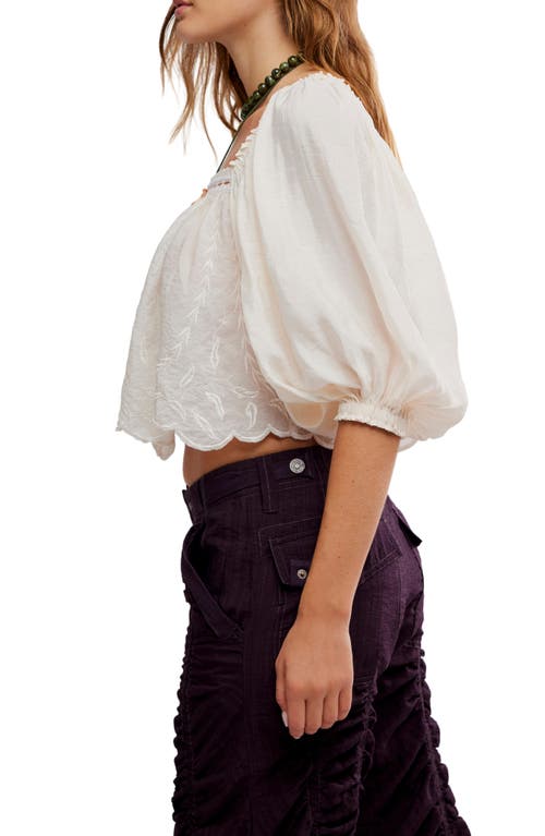 Free People Bali Daydream Melody Crop Top In White