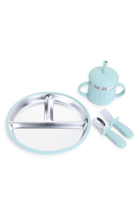 Stainless Steel & Silicone First Meal Set