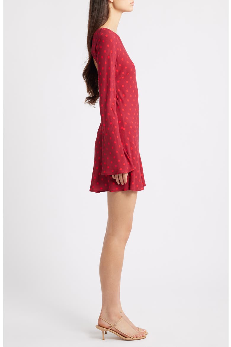 Good Graces Long Sleeve Minidress, Alternate, color, RED
