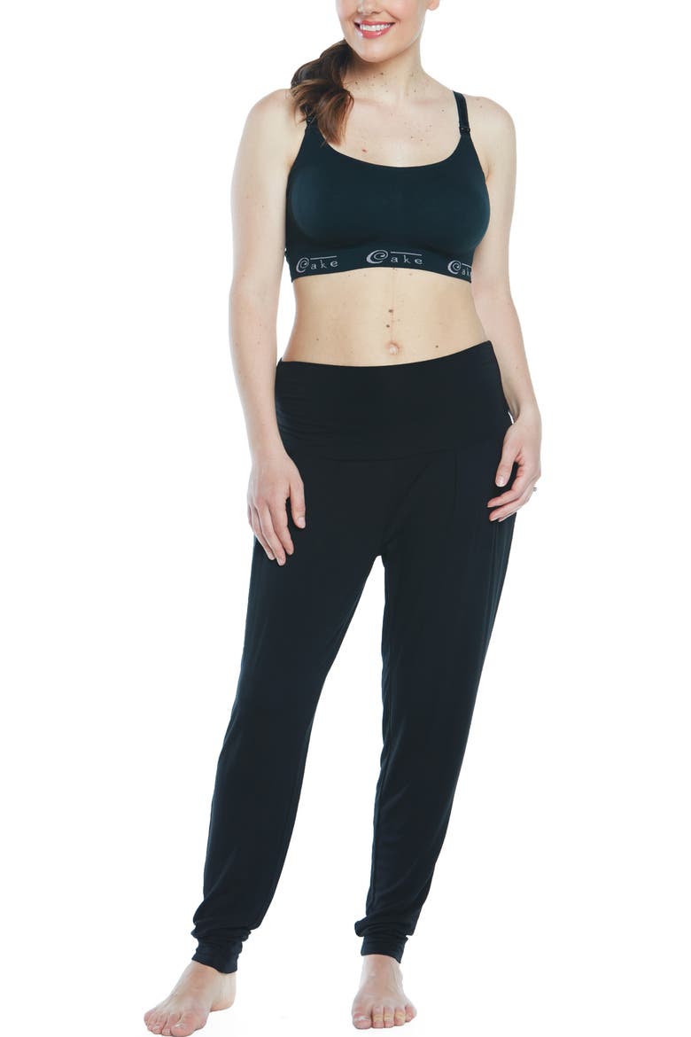 Maternity/Nursing Tank, Bra & Pants, Alternate, color, BLACK