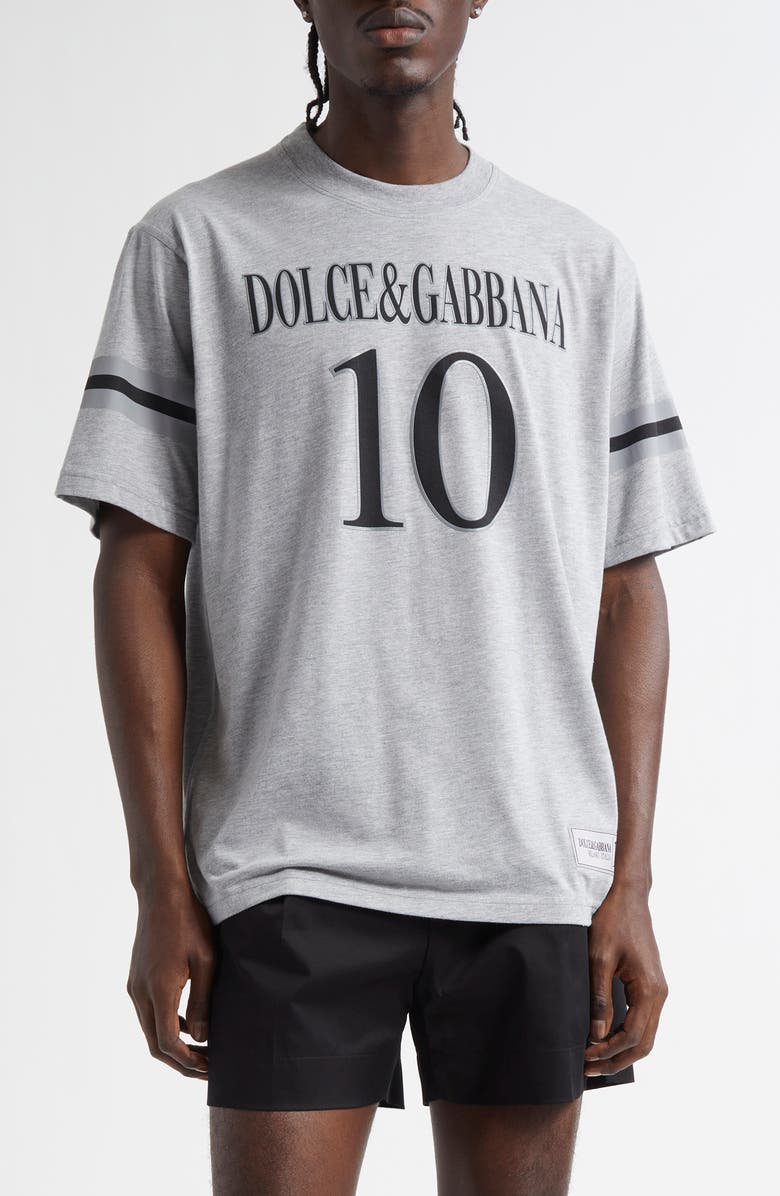 Dolce&Gabbana D&G Logo Graphic T-Shirt, Main, color, S8290 Melange Grigi