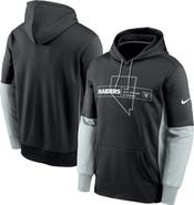 Nike Men's Nike Black Las Vegas Raiders Color Block Fleece Performance Pullover Hoodie