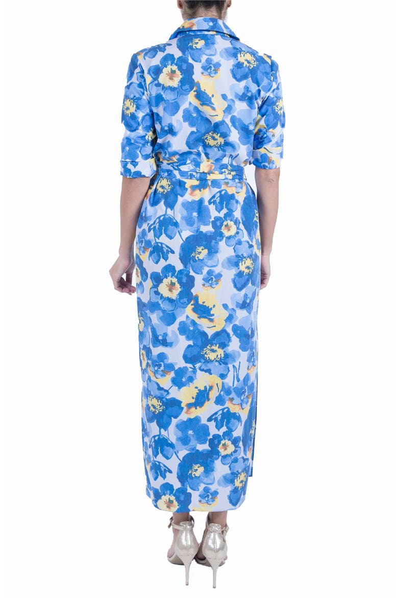 Floral Shirtdress, Alternate, color, BLUE MULTI