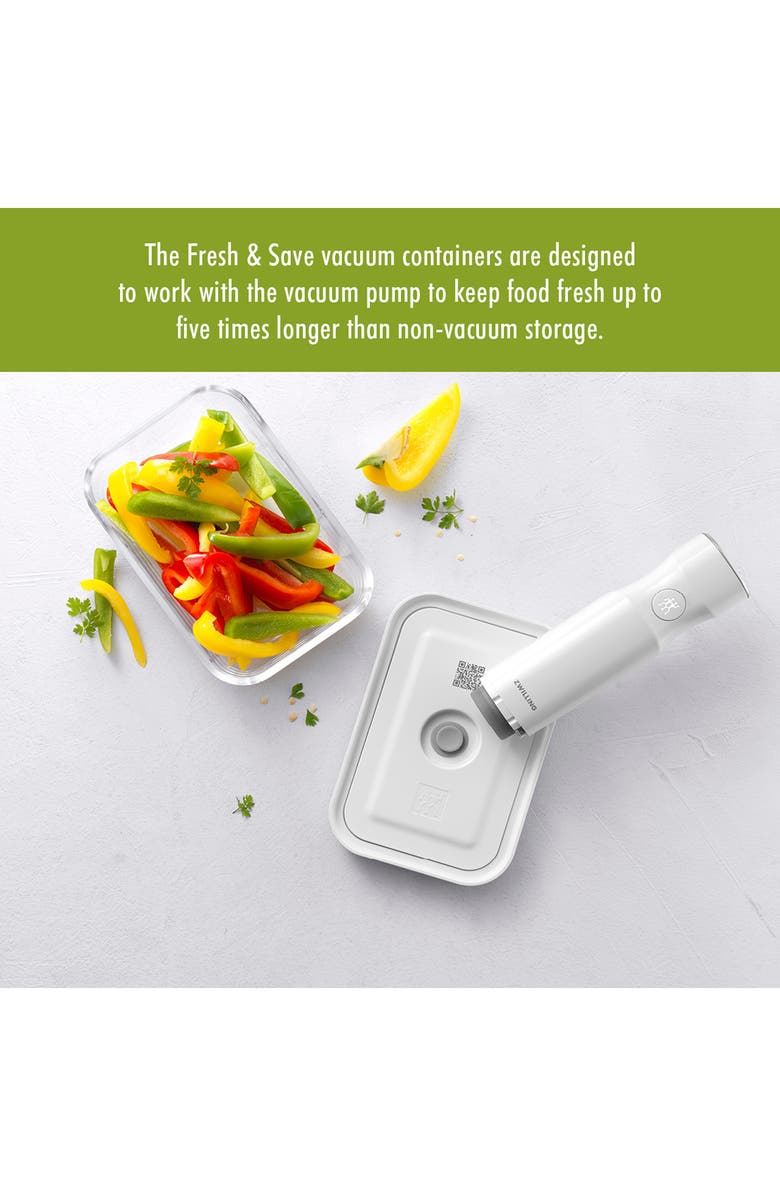 ZWILLING Fresh & Save 2-Piece Glass Container & Vacuum Pump Set, Alternate, color, Clear