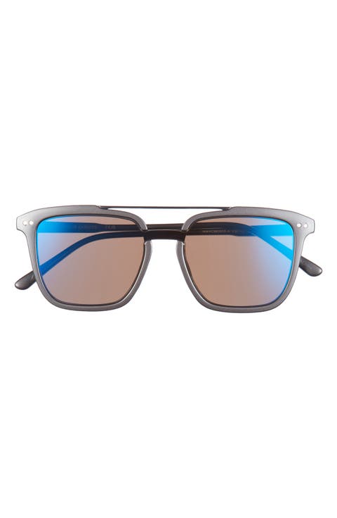 119mm Oversize Square Shield Sunglasses